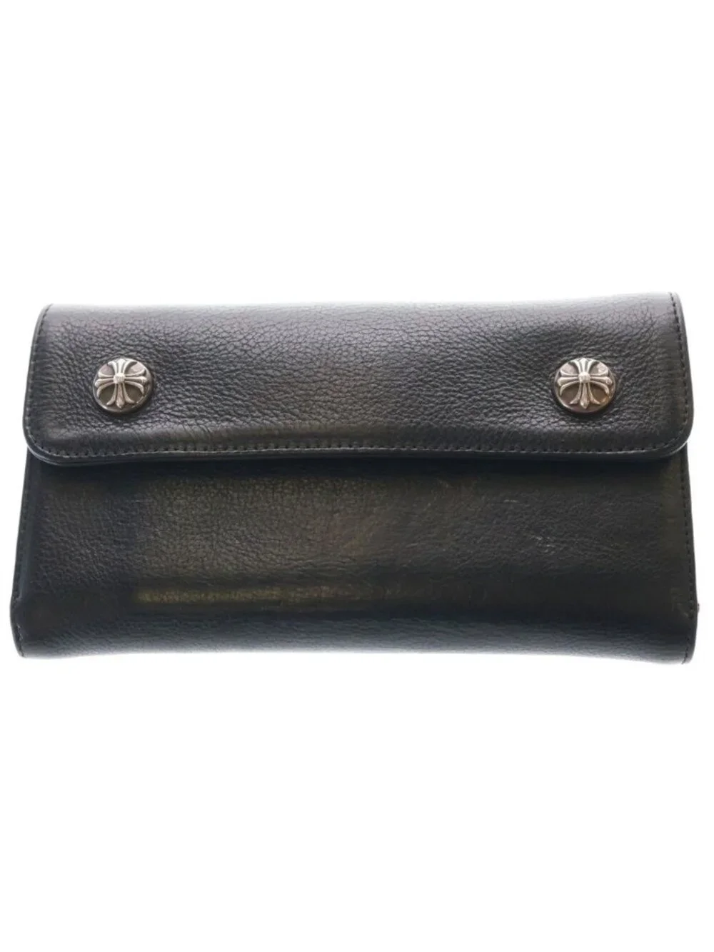 Chrome Hearts Wave Leather Wallet Black